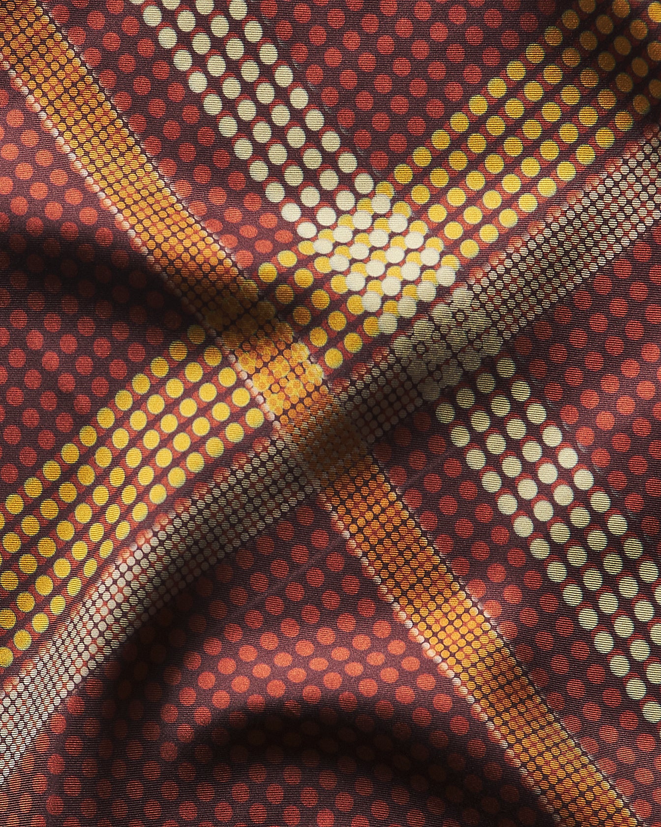 Kiton Seidenschal Ockergelb 90x90 Punkte TU
