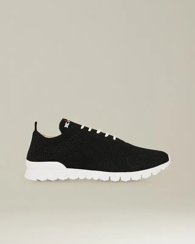 Kiton Fit Mesh Sneakers Baumwolle hellgrau leicht