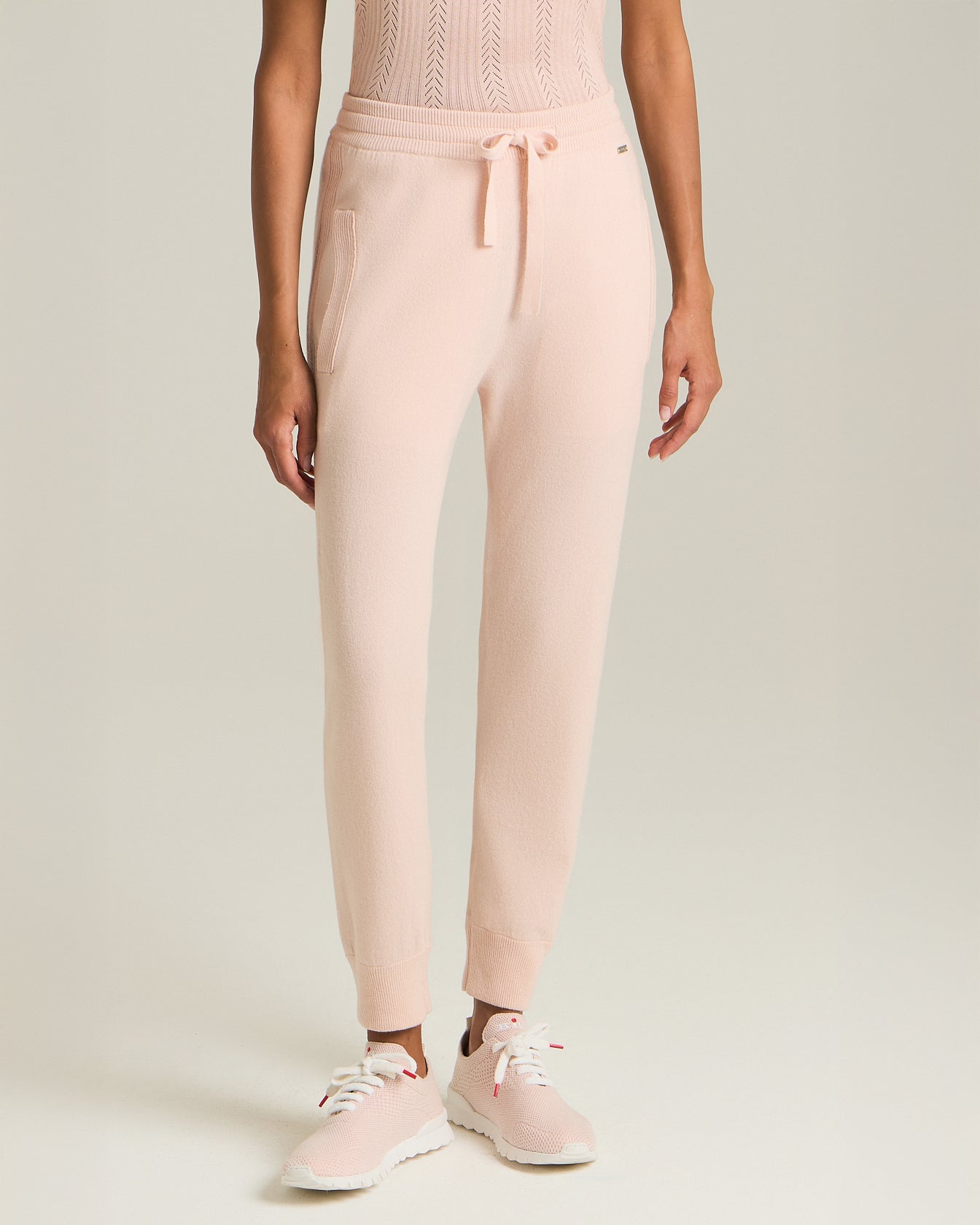 Kiton Relax Kaschmir Strickhose Gr.42 Grau Seitentaschen