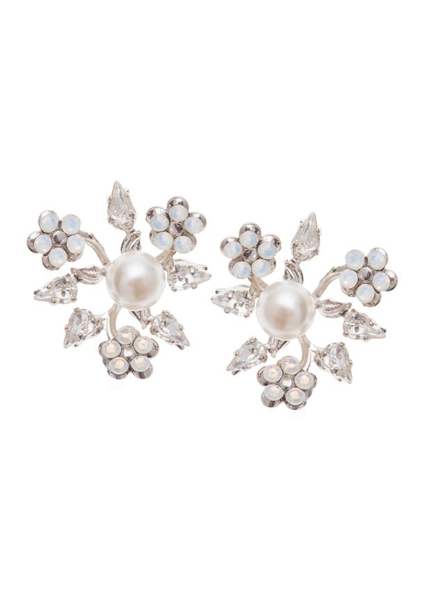 Elizabeth Bower Sakura Pearlette Ohrstecker Rhodium Opal 25mm