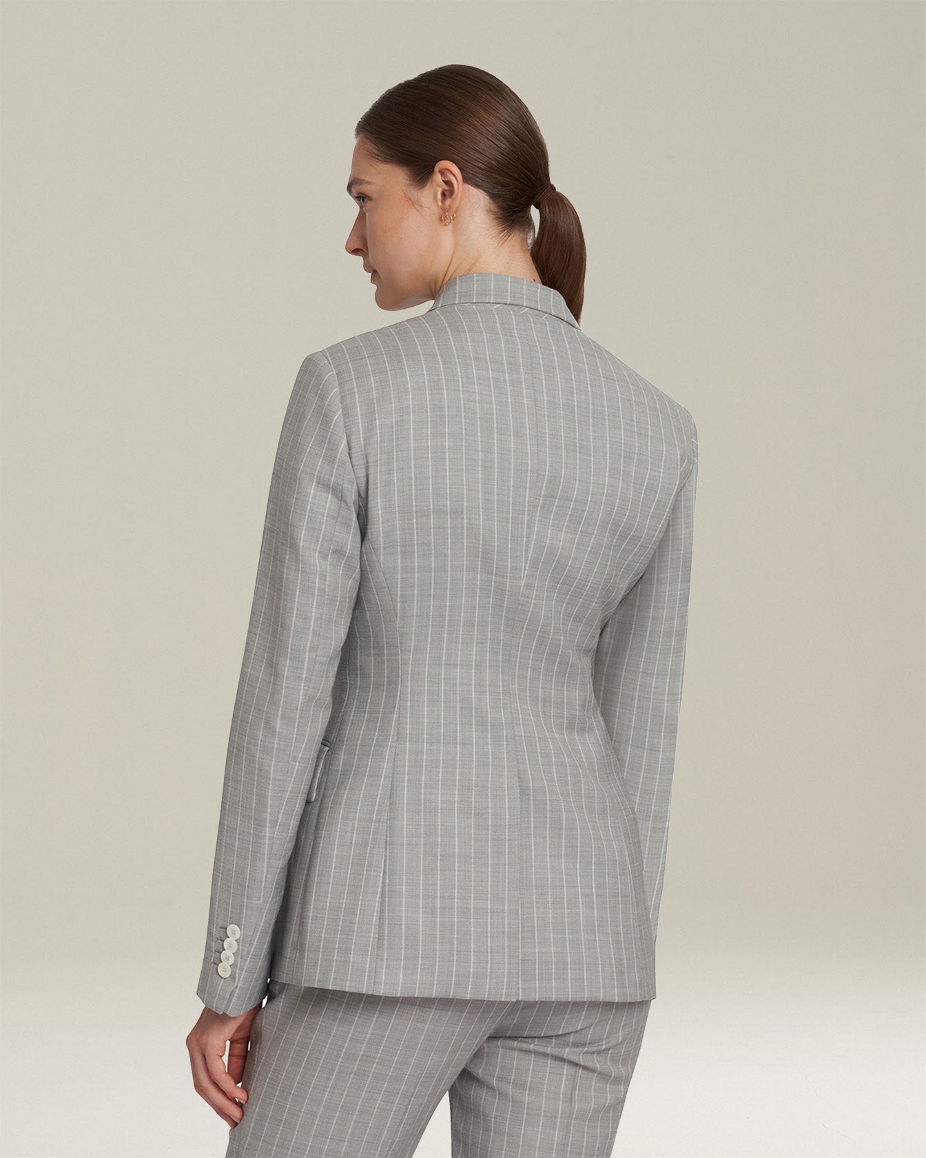 Kiton GIACCA LANA Jacke Damen Grau Nadelstreifen