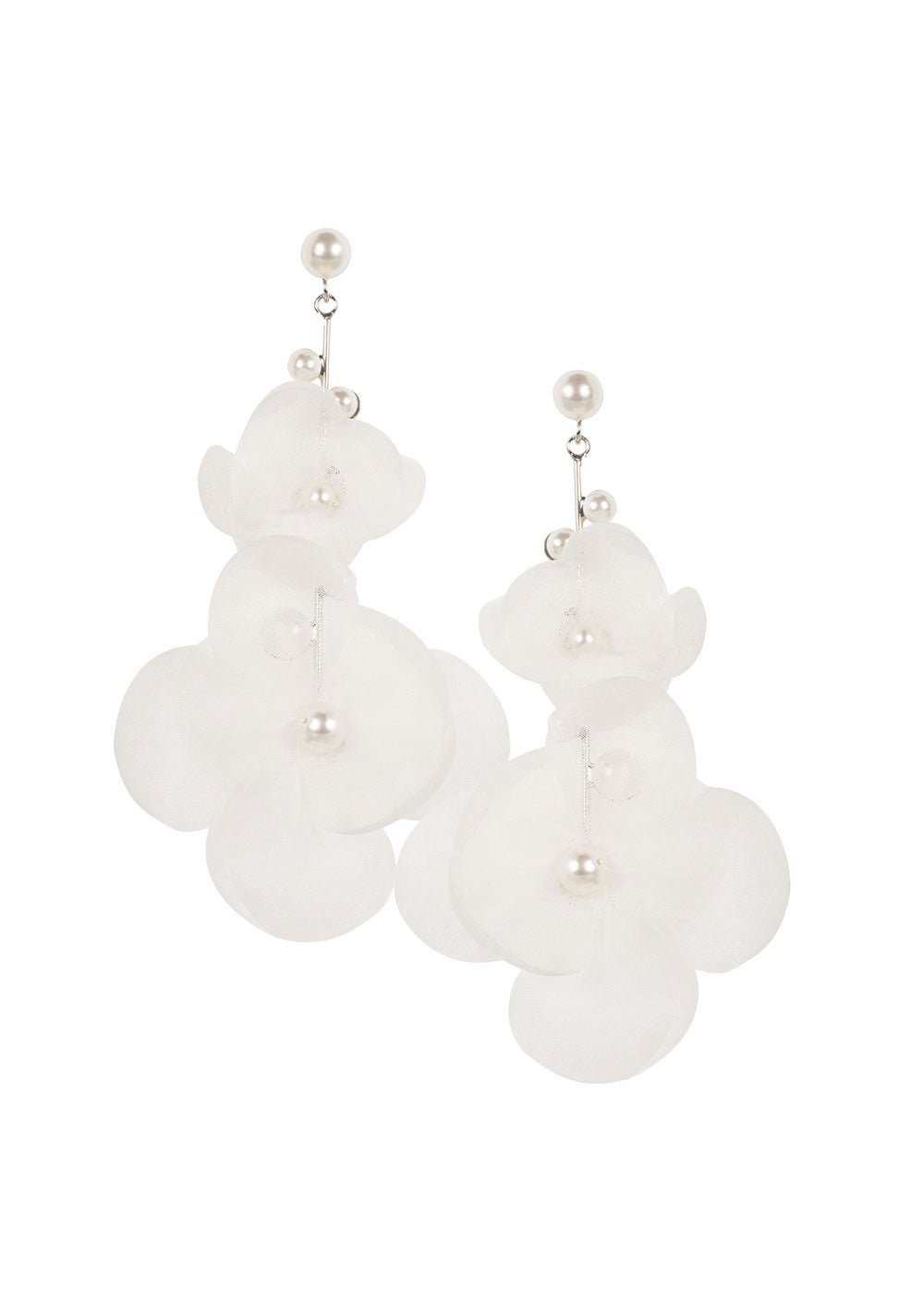 Elizabeth Bower Flutter Floral Braut Tropfenohrringe Gold