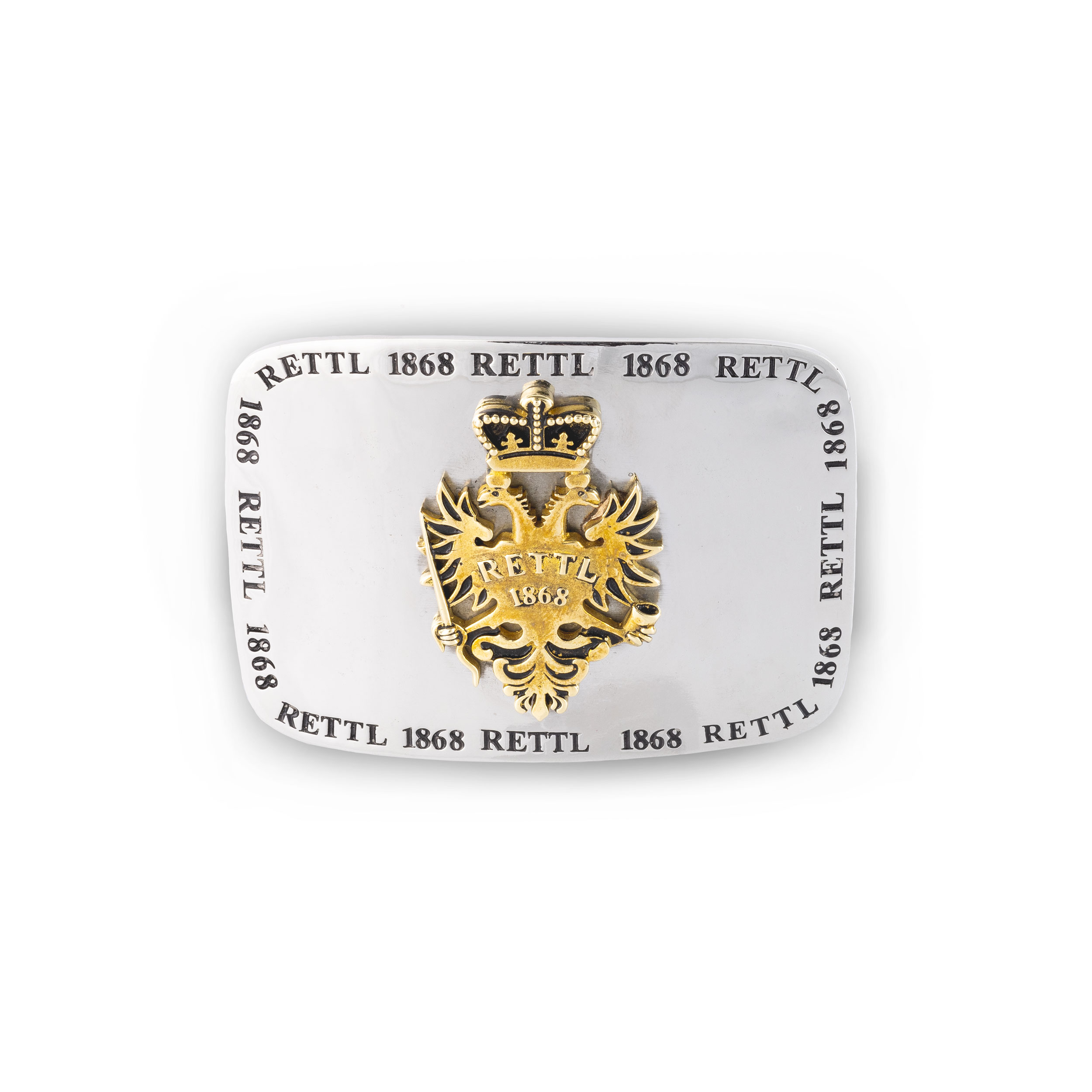 Rettl Whitebro Eagle Gürtelschnalle Weißbronze