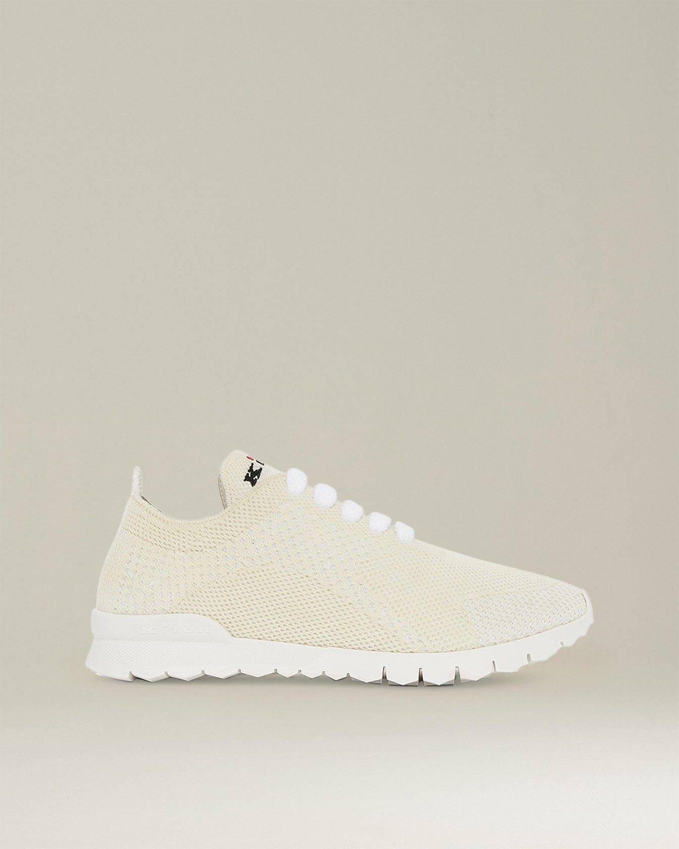 Kiton Fit Cashmere Sneaker Cremeweiss Kaschmir