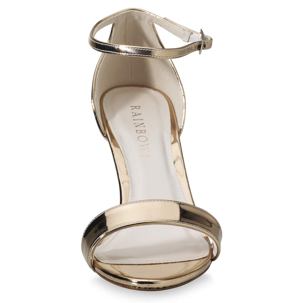 Rainbow Club Luxe Dali Sandalette Rose Gold 38 Lack Riemchen