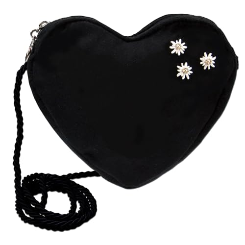 Alpenflüstern DAHEIM DTA102 Herztasche schwarz Greta Mini