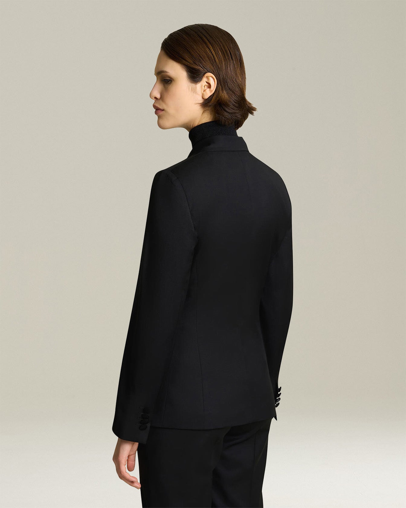 Kiton Suits Smoking-Jacke Wolle Schwarz Gr. 46