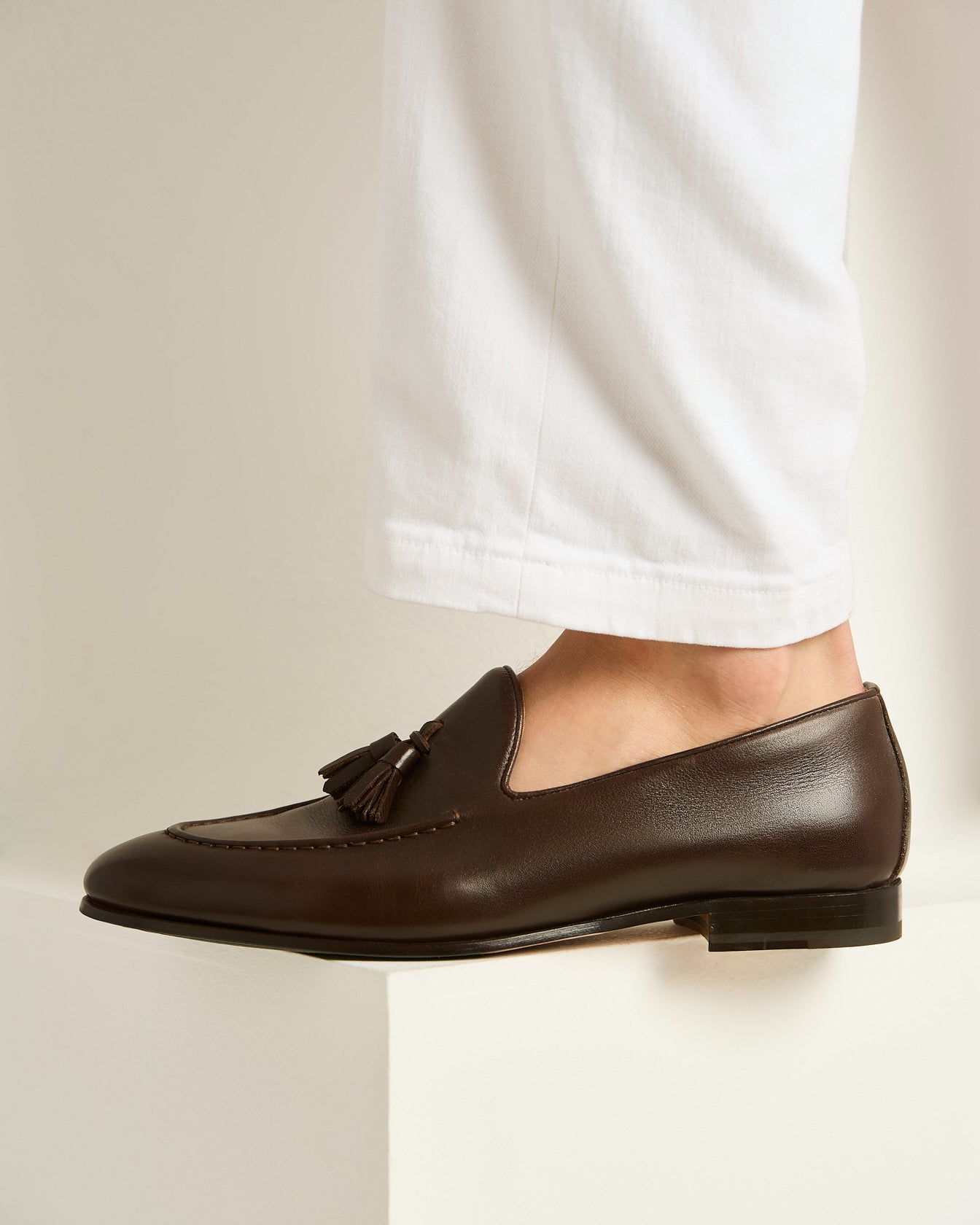 Kiton Tassel Loafer Kalbsleder Dunkelbraun Herren