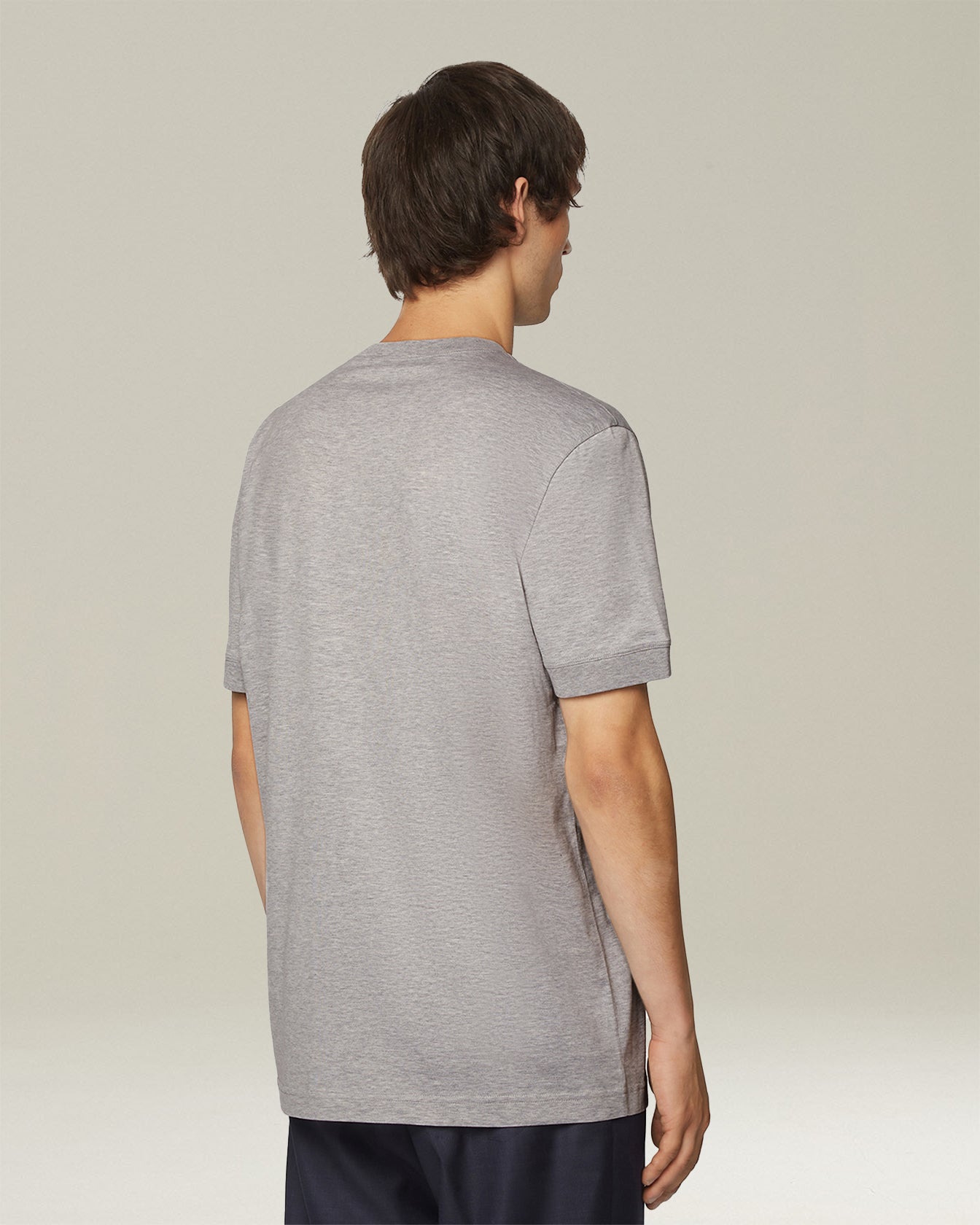 Kiton Jersey T-Shirt Tasche L Wolle Seide Rundhals