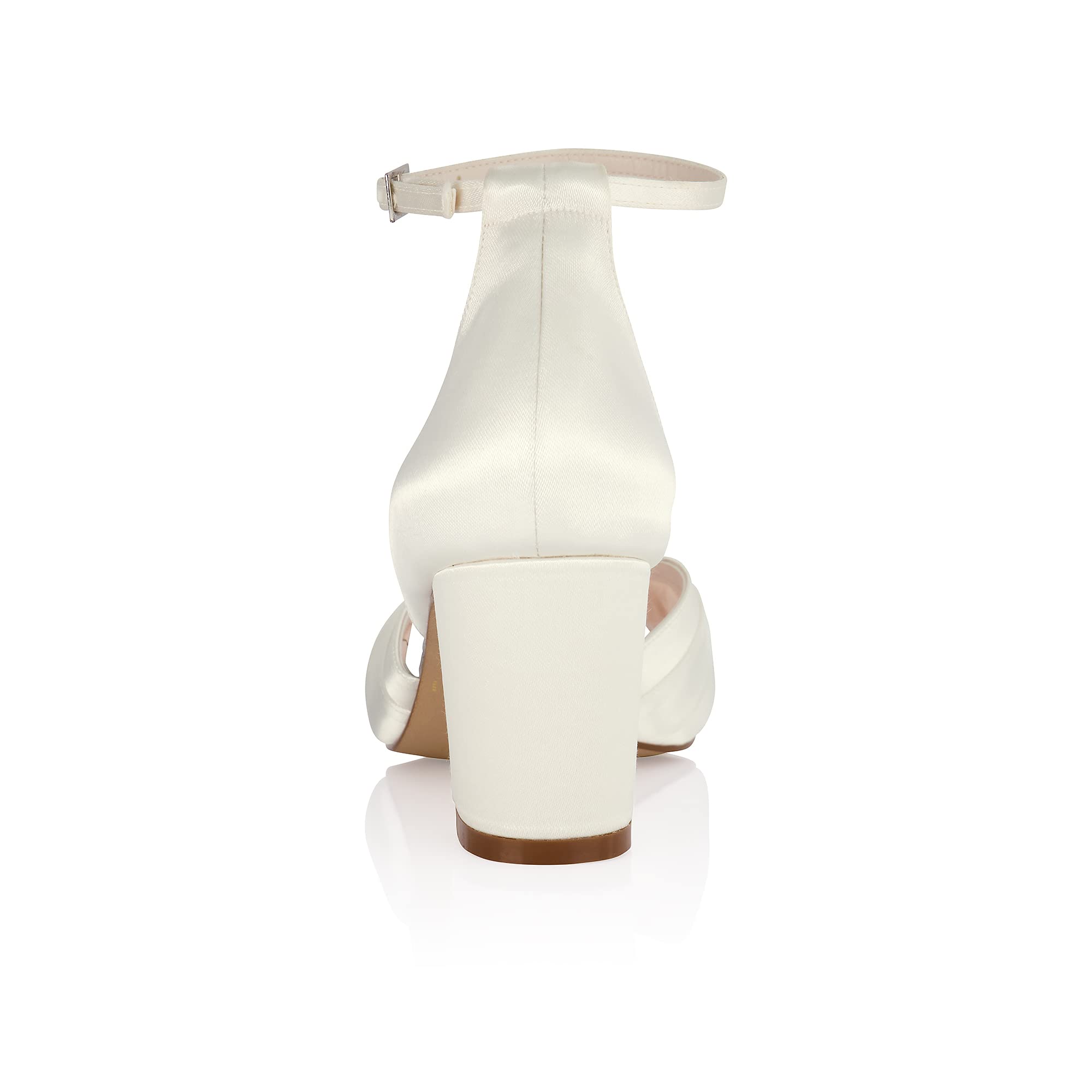 Rainbow Club Timeless Eliza Ivory Satin Brautsandalen 6,5 cm
