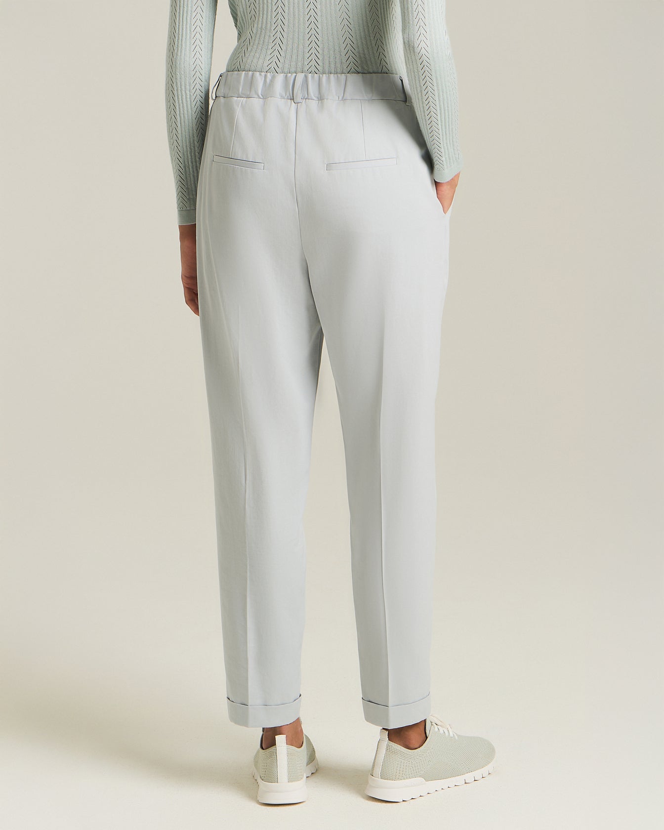 Kiton Trousers Carrot Hose Baumwolle Kaschmir Damen