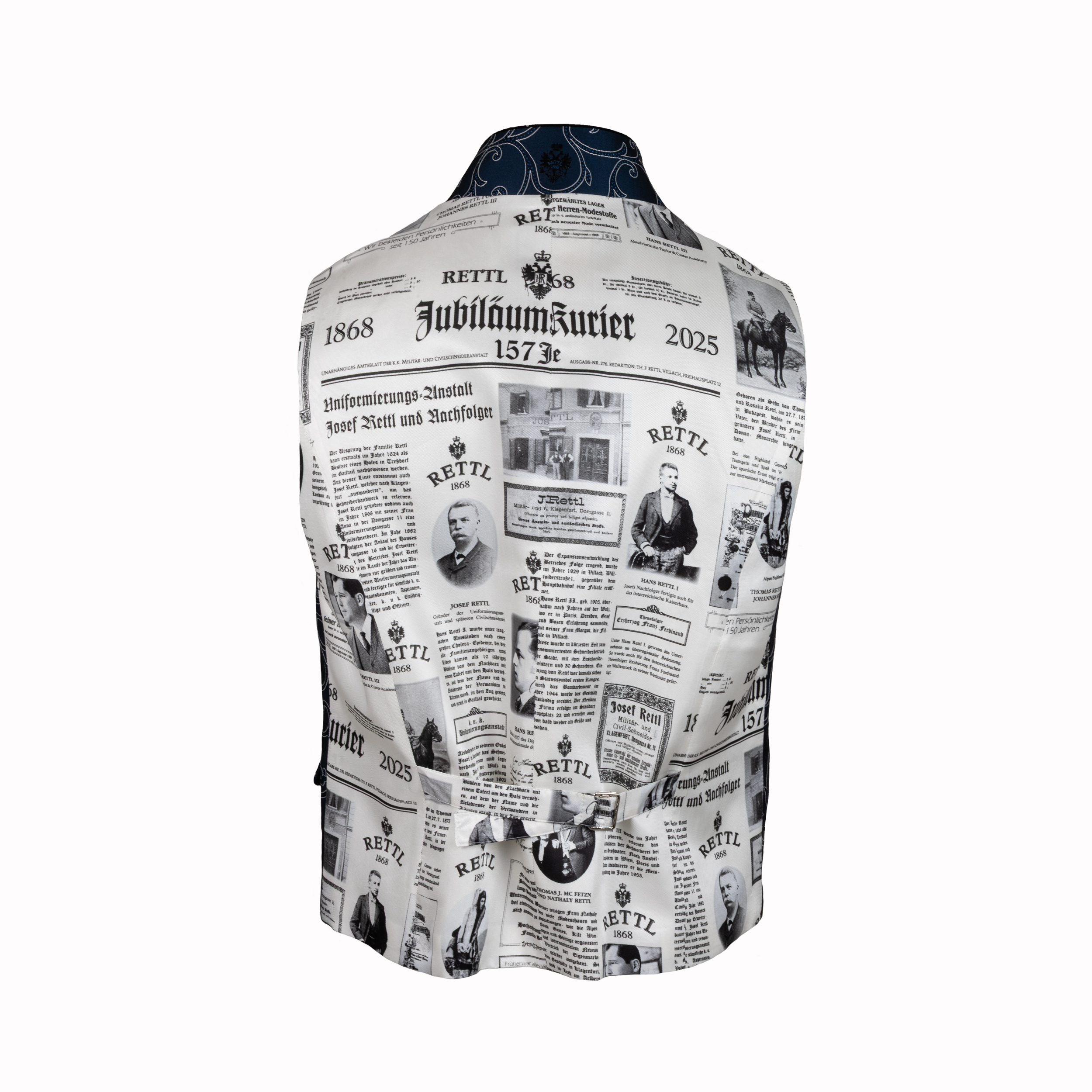 Rettl Kaiser Franz Gilet Weste Blau Loden