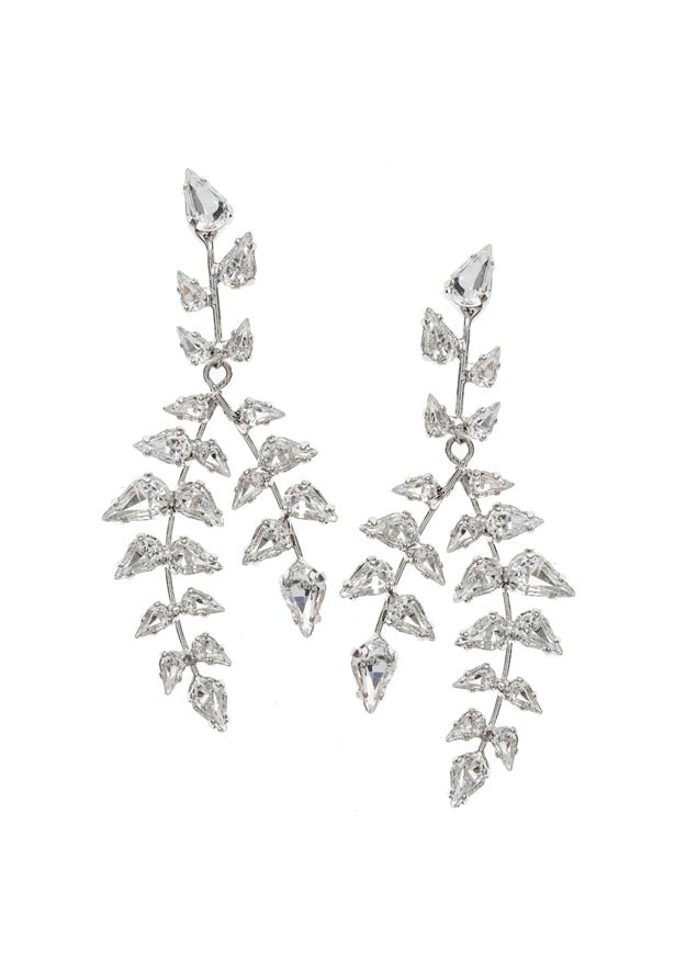 Elizabeth Bower Pyrus Crystal Statement Ohrringe Gold Stecker