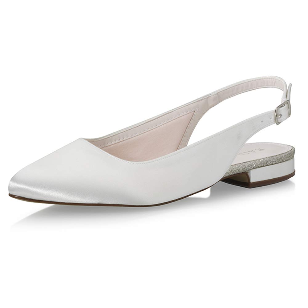 Rainbow Club Essentials Alise Ivory Satin Slingback Gr. 37