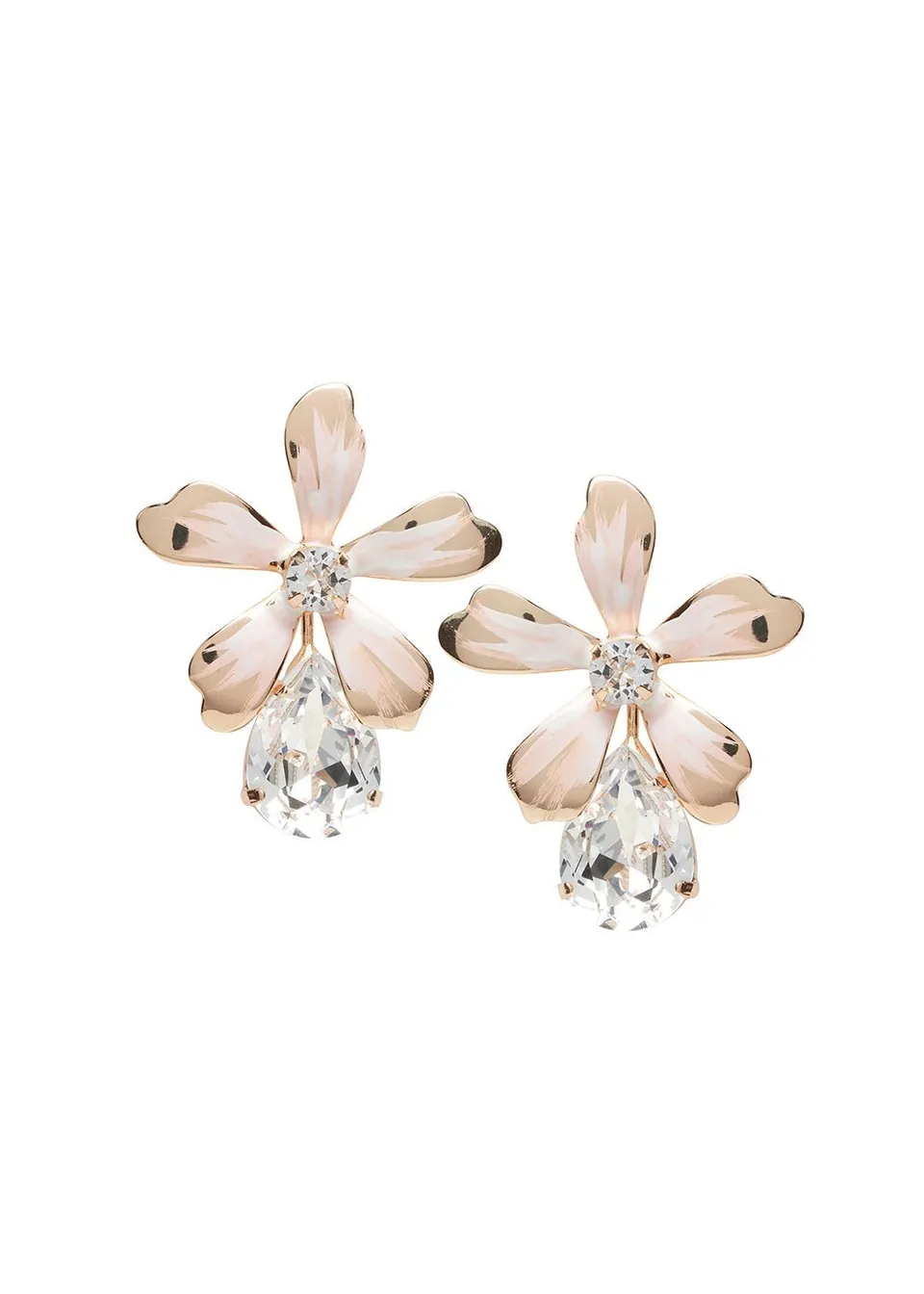Elizabeth Bower Hibbi Stud Ohrstecker Gold Blumen Kristall