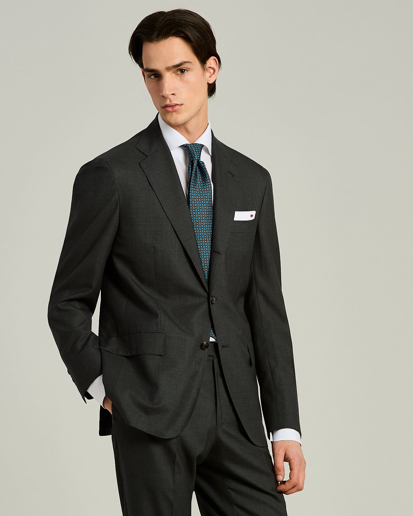 Kiton Krawatte Seide Gemustert 8,5 cm TU
