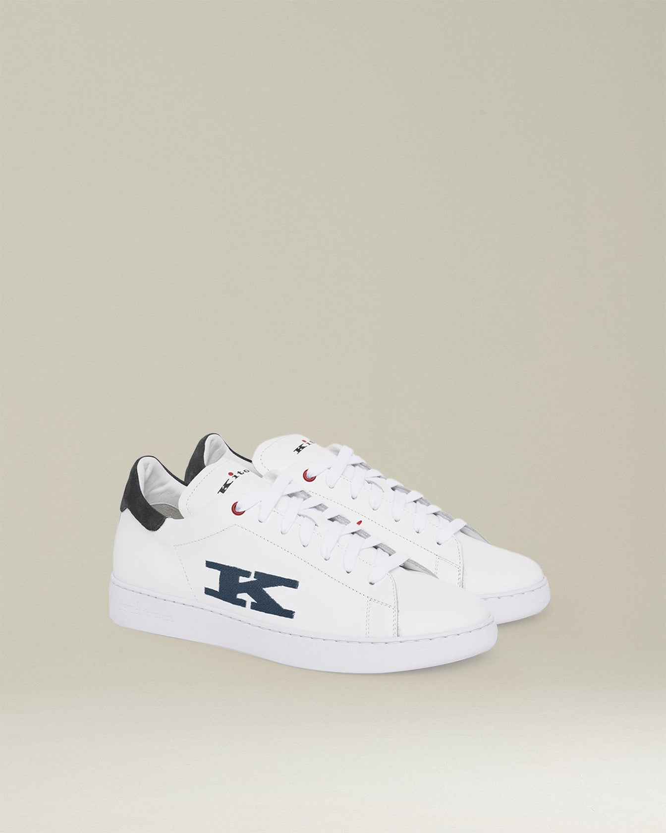 Kiton Sneakers Shoes Calfskin Sneaker Kalbsleder weiß Gr.43