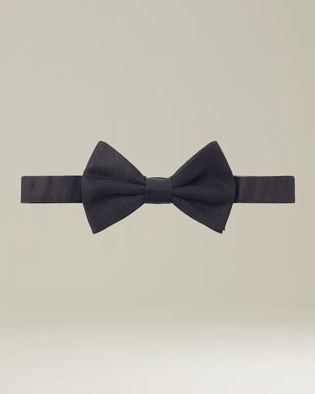 Kiton Ties Schwarze Seidenfliege aus Satin TU