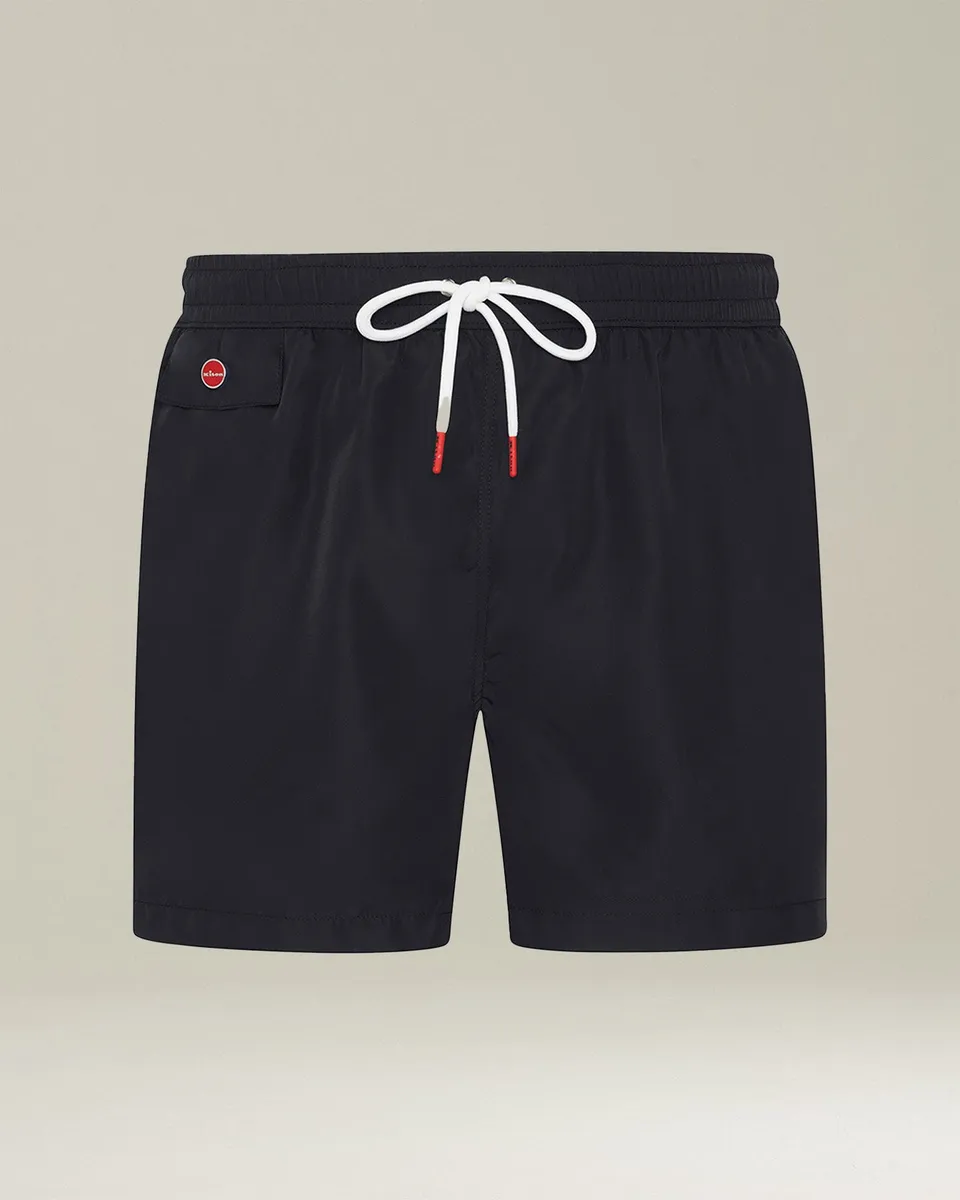 Kiton Swimwear Badehose Polyester schwarz Boxer