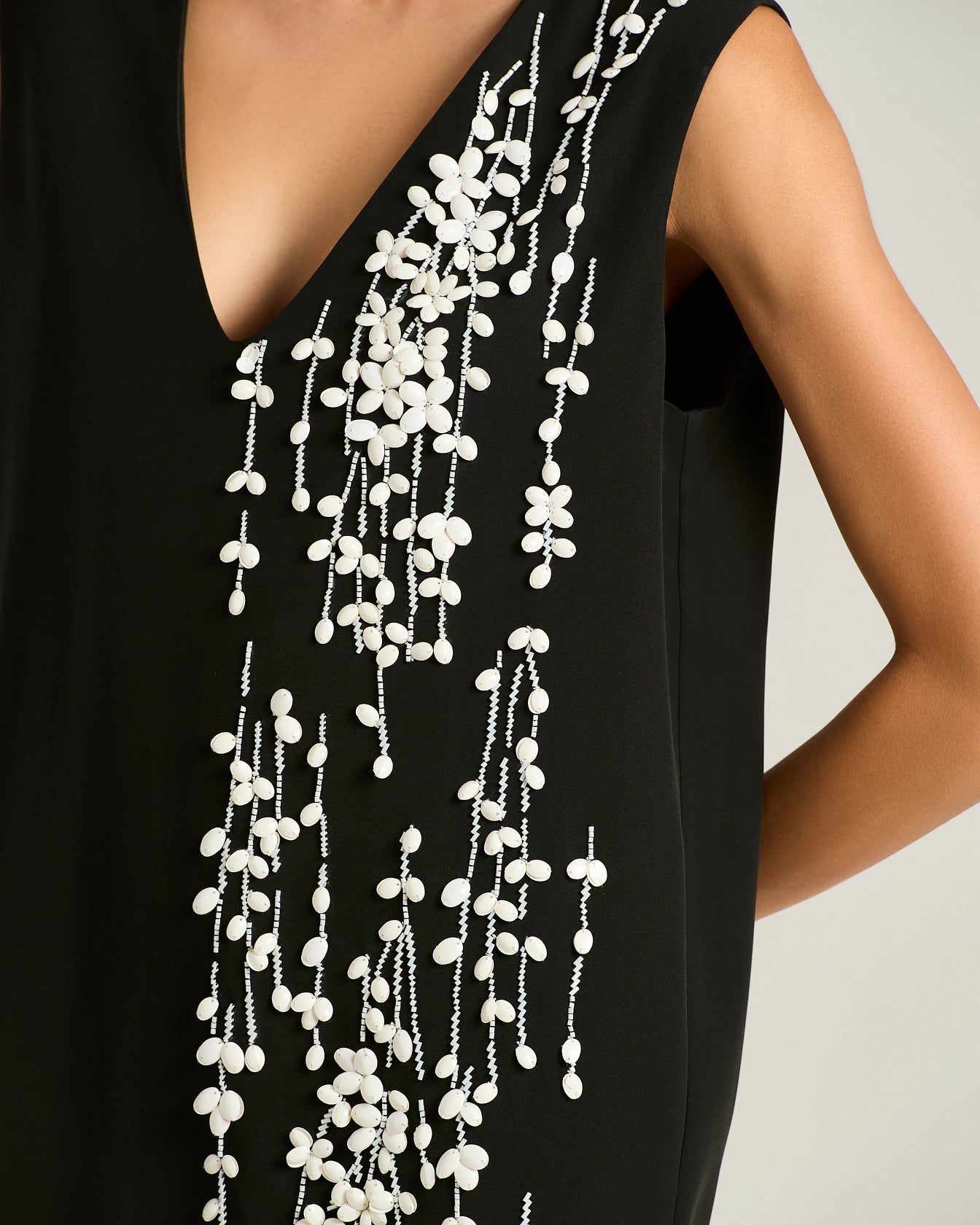Kiton Dresses Black Silk Dress Seidenkleid schwarz Stickerei