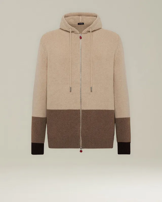 Kiton Outerwear Colour Block Cashmere Blouson M Kaschmir
