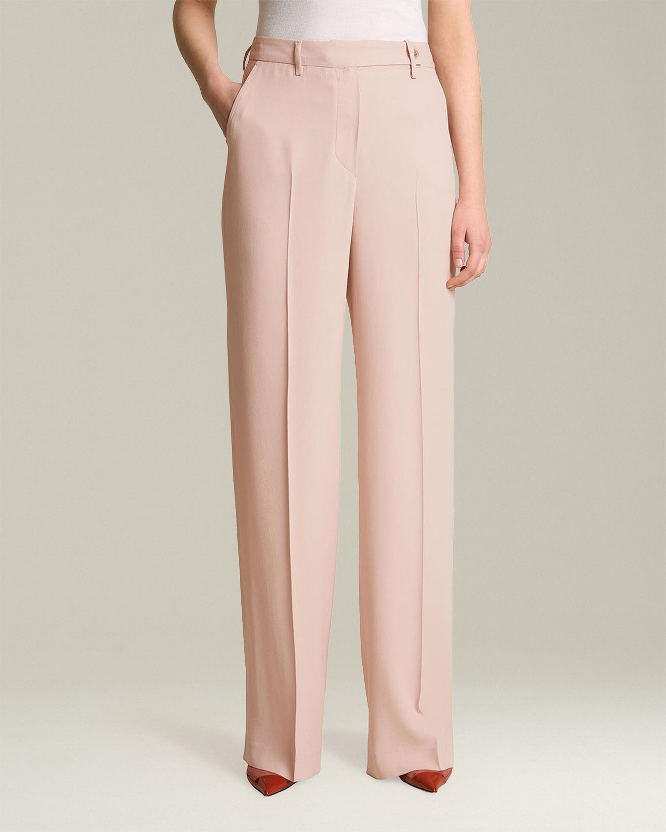 Kiton Seidenhose leicht Damen Gr.40 Hose gerade