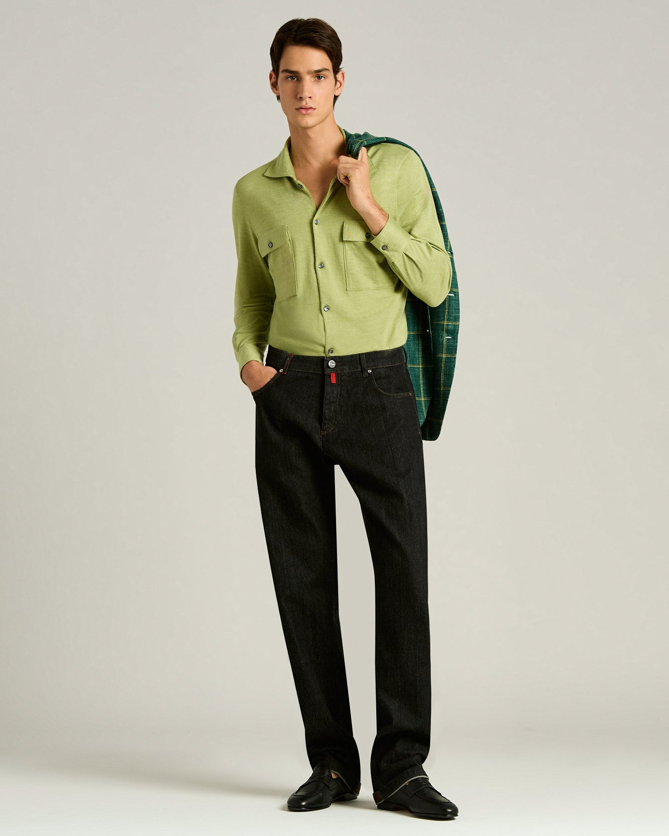 Kiton Shirts Overshirt Seide Kaschmir Leinen M