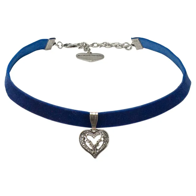 Alpenflüstern Daheim DHK263 Kropfband Blau schmal