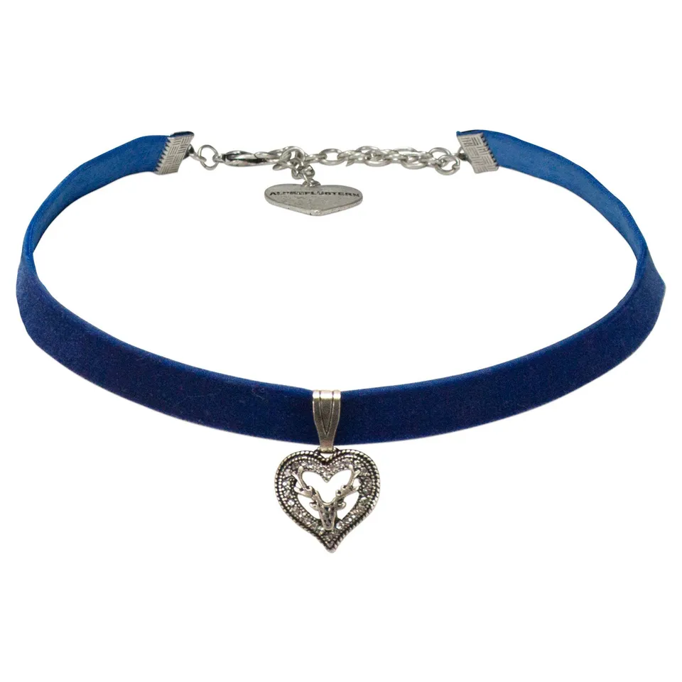 Alpenflüstern Daheim DHK263 Kropfband Blau schmal