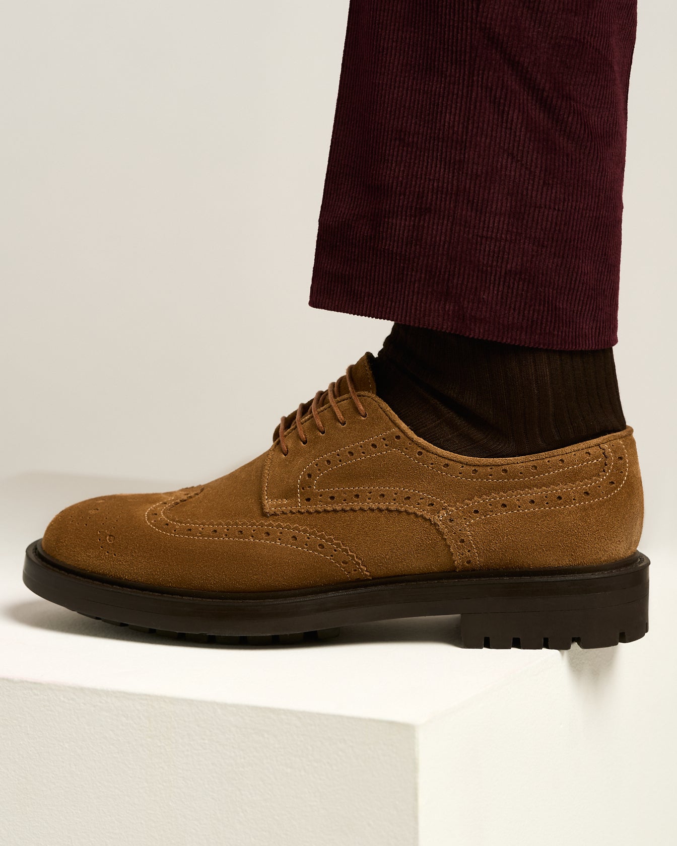 Kiton Derby Schuhe Kalb Wildleder Camel Gr.43