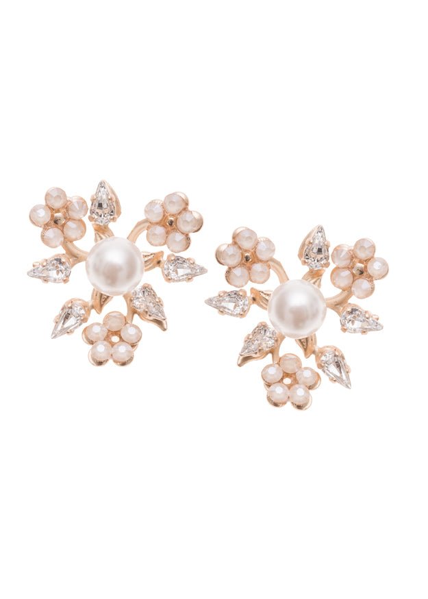 Elizabeth Bower Sakura Pearlette Ohrstecker Rhodium Opal 25mm