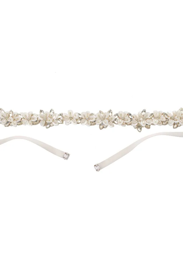 Elizabeth Bower Francine Floral Brautgürtel Pearl Strass