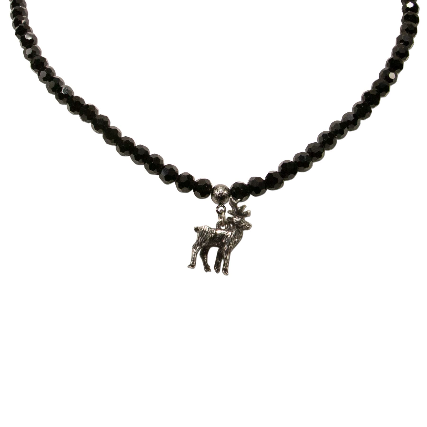 Alpenflüstern DAHEIM DHK239 Perlen-Dirndlkette Hirsch Creme-weiß