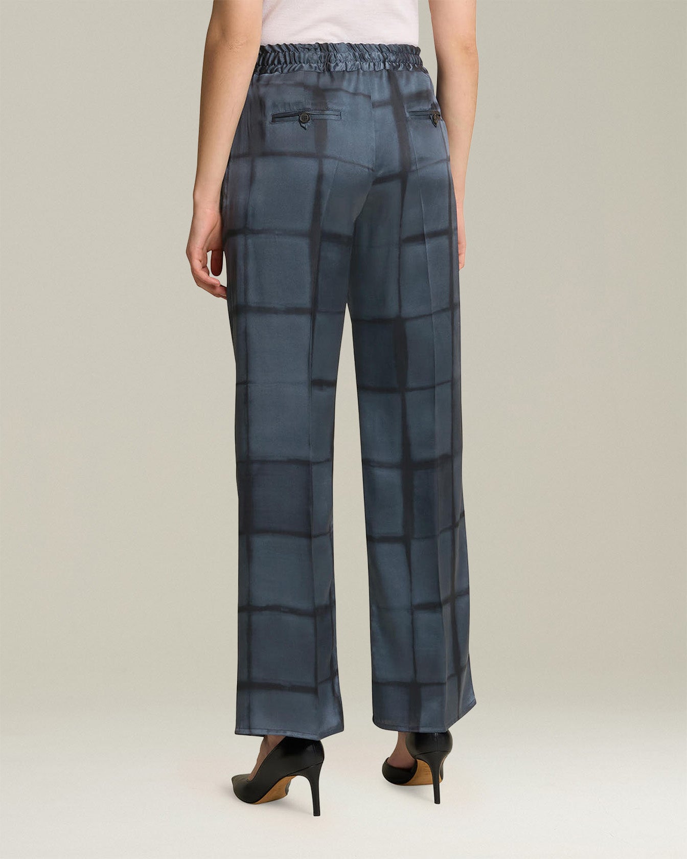 Kiton Panta Coulisse Seidenhose gemustert High-Waist