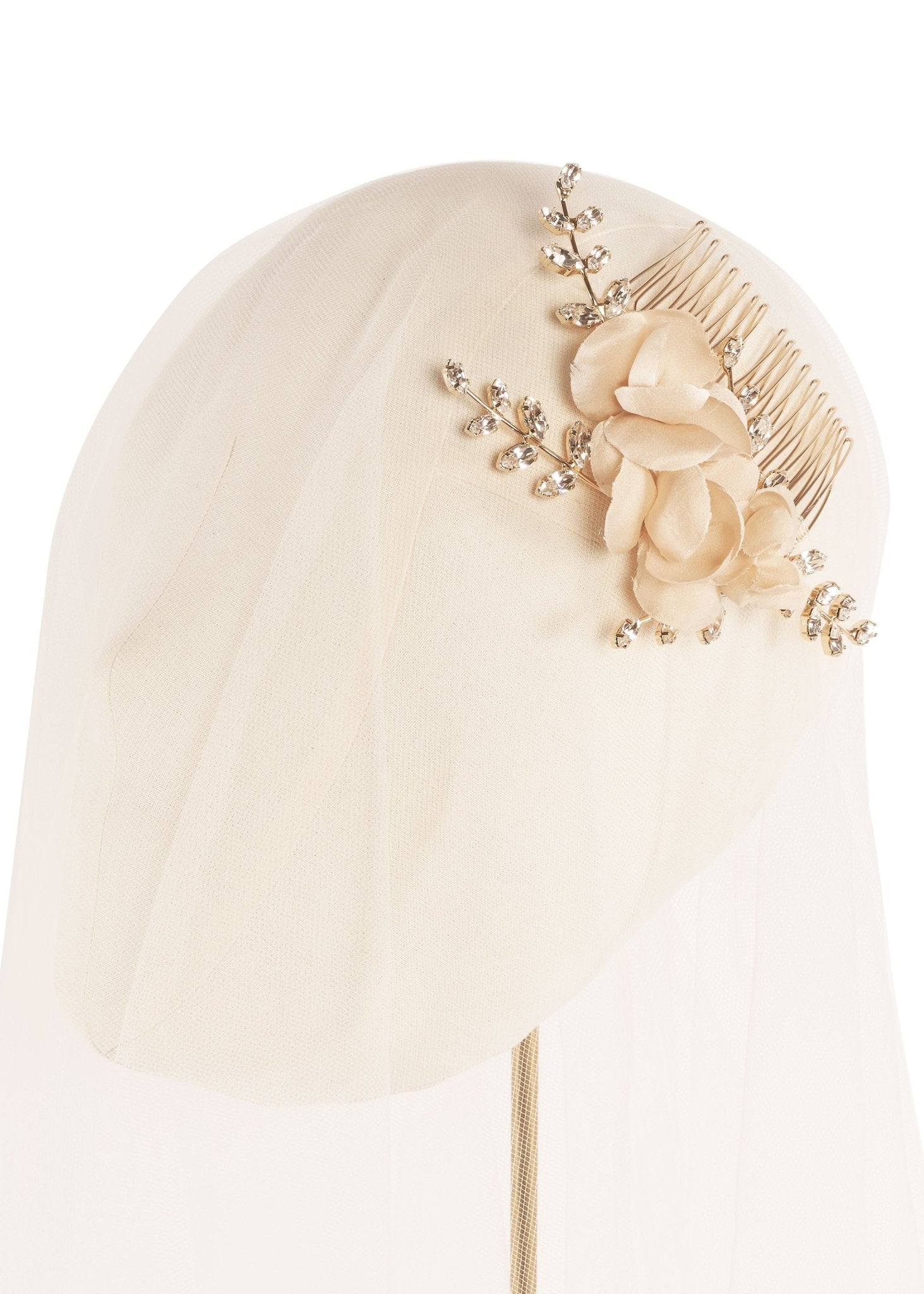 Elizabeth Bower Artemis Organna Haarkamm Rhodium Ivory