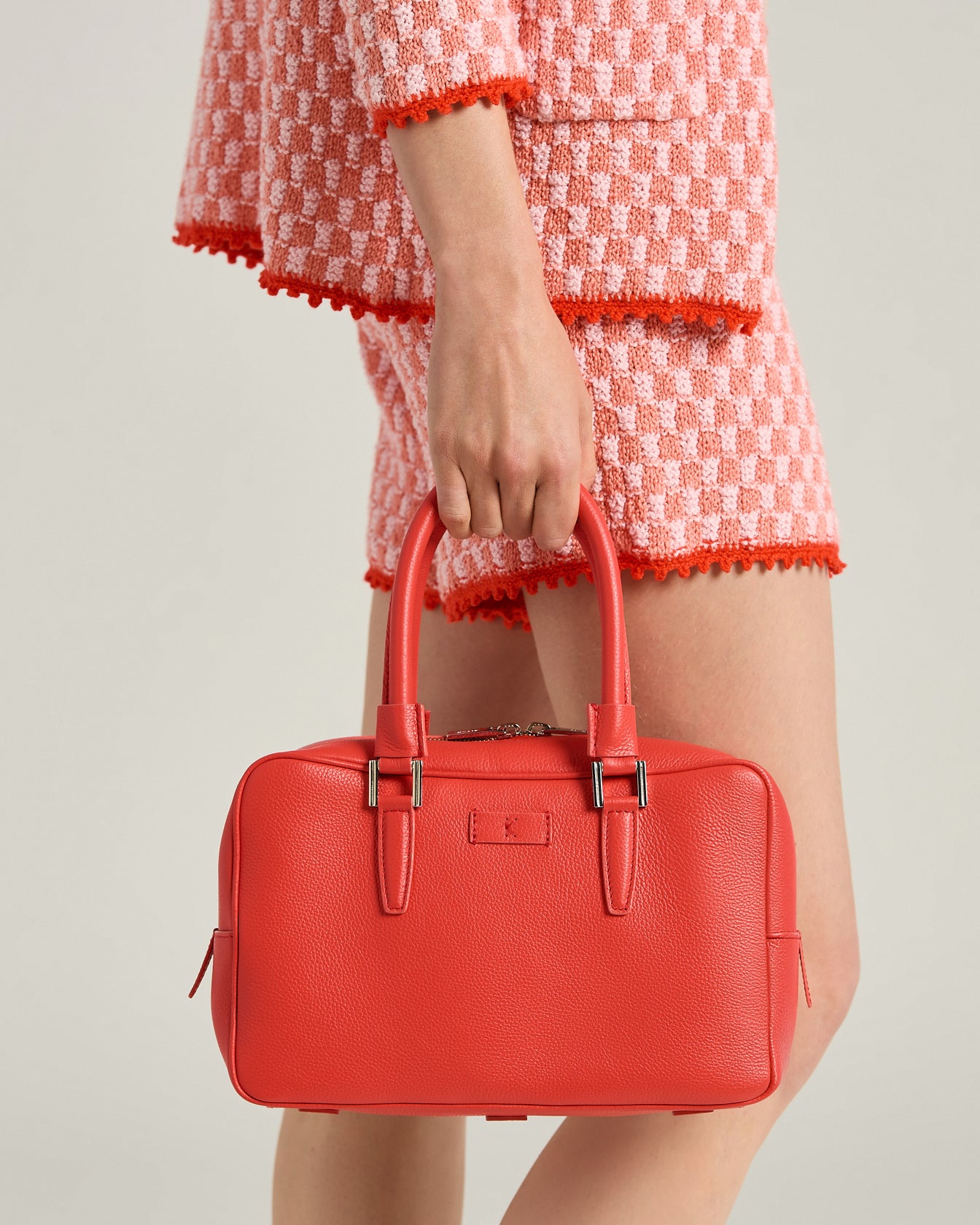 Kiton Kiss Me Bag Handtasche rot Kalbsleder TU