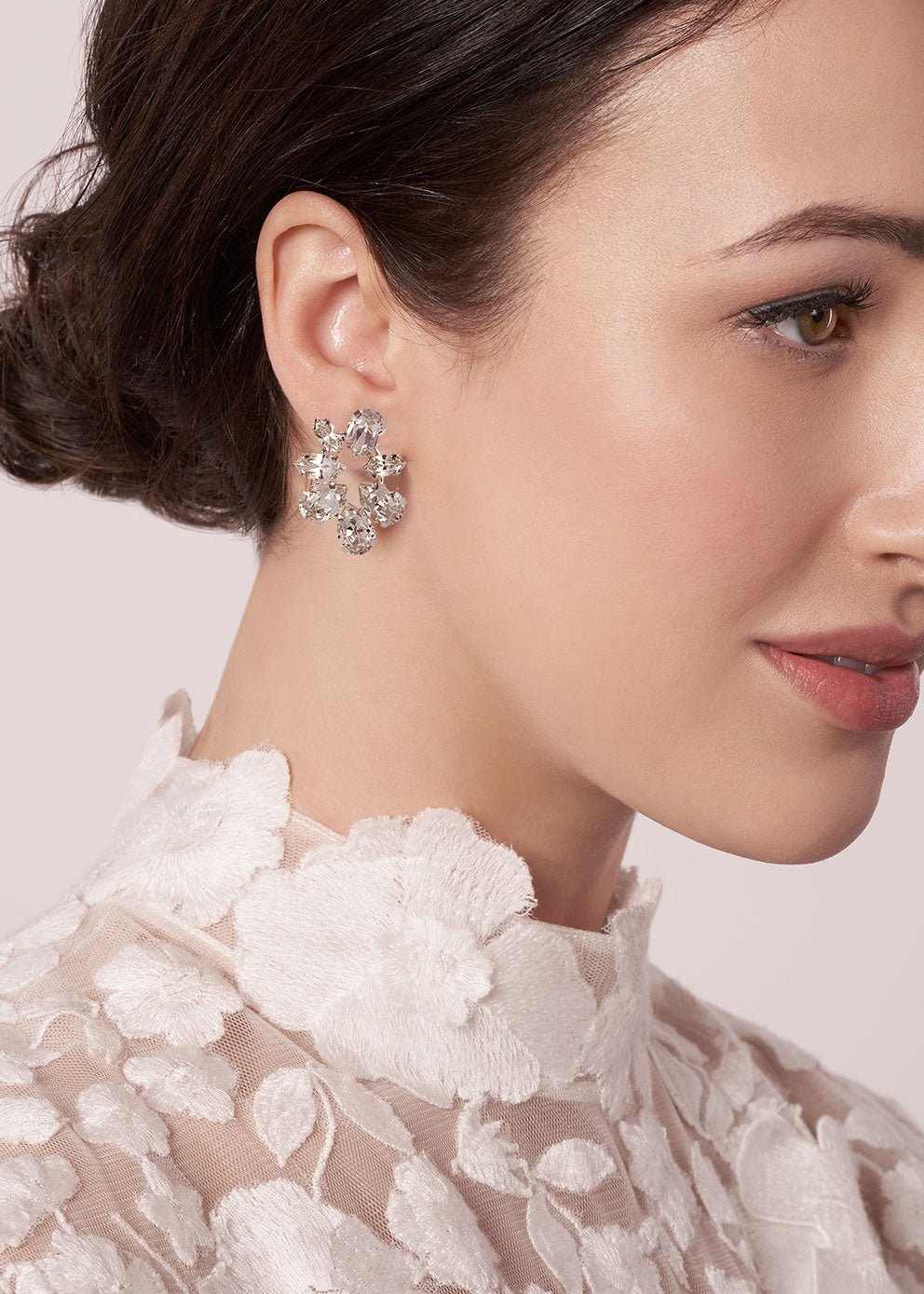 Elizabeth Bower Lux Kristall Ohrstecker Silber