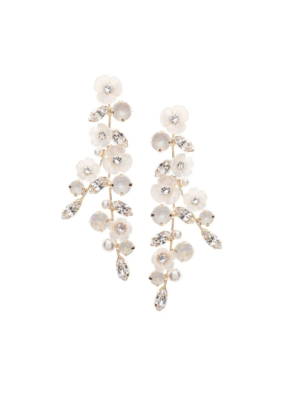 Elizabeth Bower Trillium Pearllum Statement Ohrringe Gold