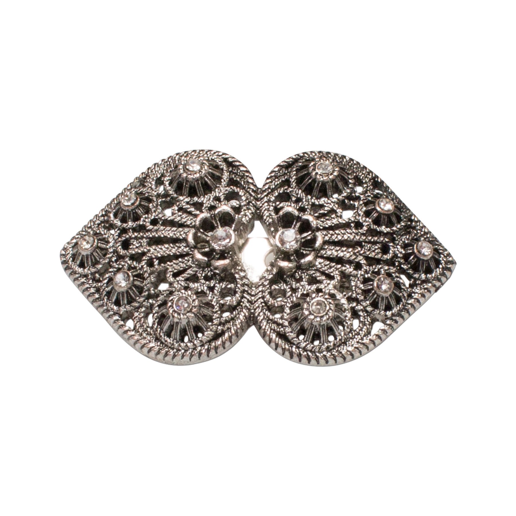 Alpenflüstern DAHEIM API109 Blusen-Brosche Ornament-Herz silber