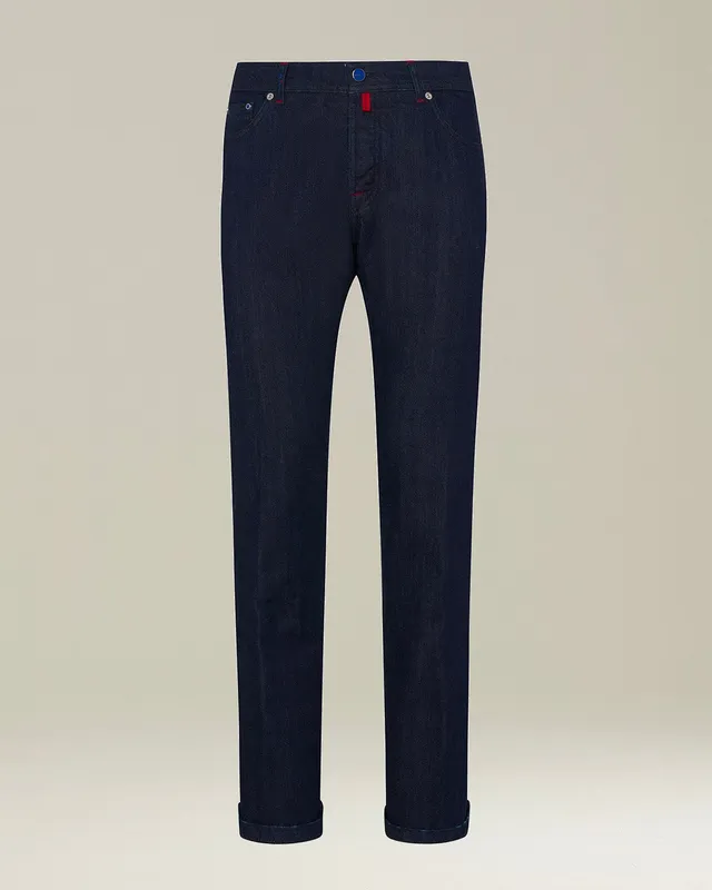 Kiton Trousers Jeans Baumwolle dunkelblau Gr.34 Slim Fit