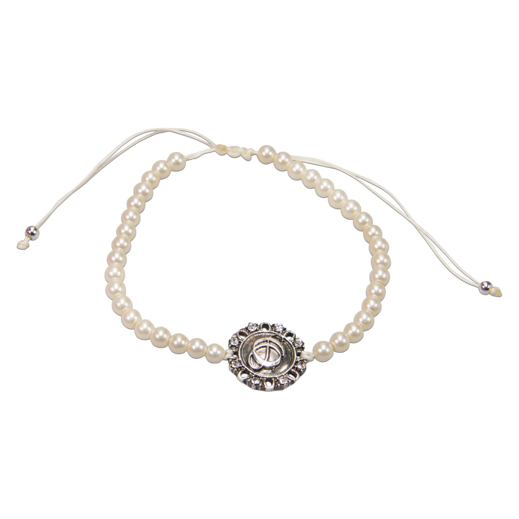 Alpenflüstern Oktoberfest DAB091 Perlenarmband creme-weiß Logo