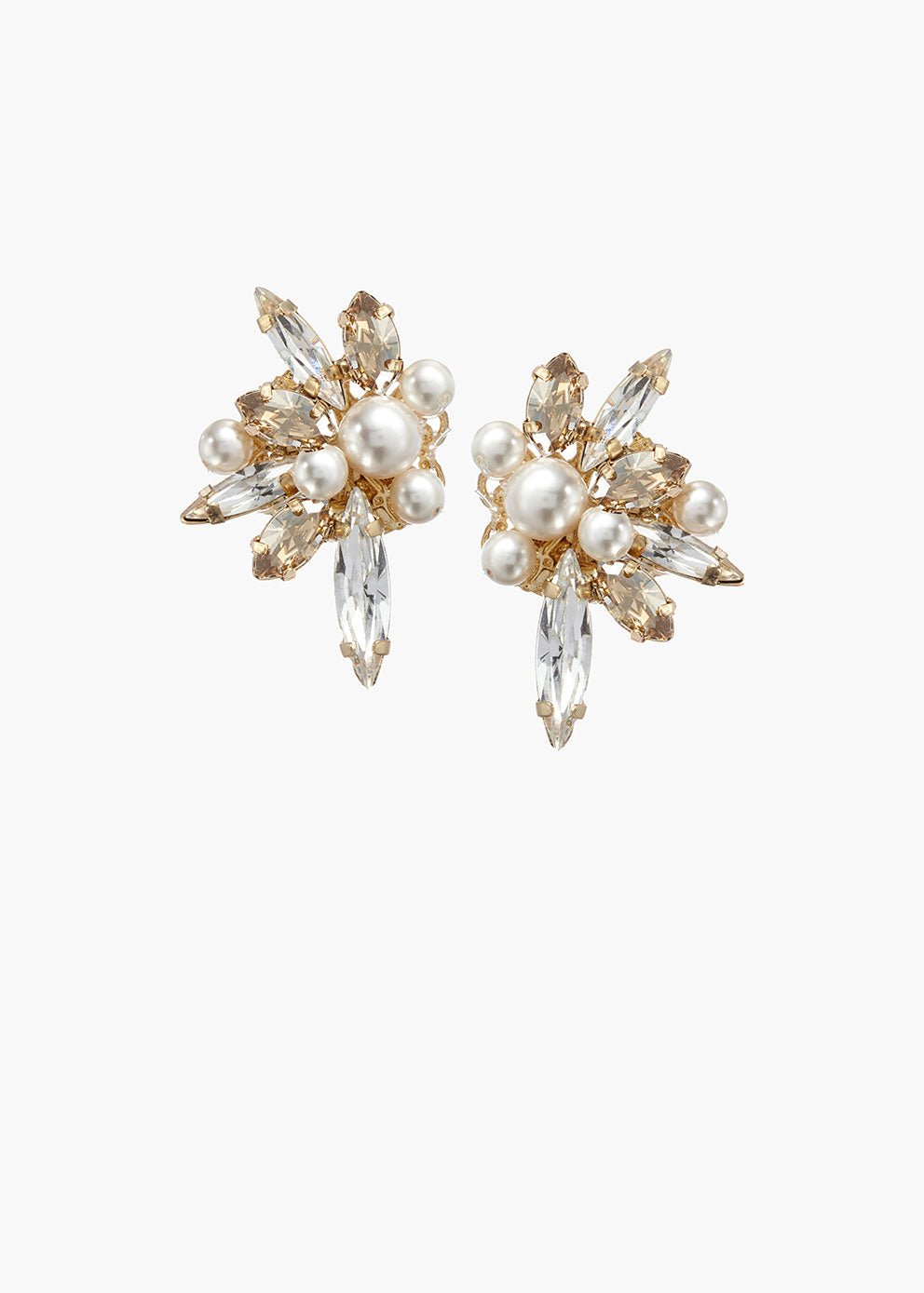 Elizabeth Bower Starlite Statement Ohrstecker Kristall Gold