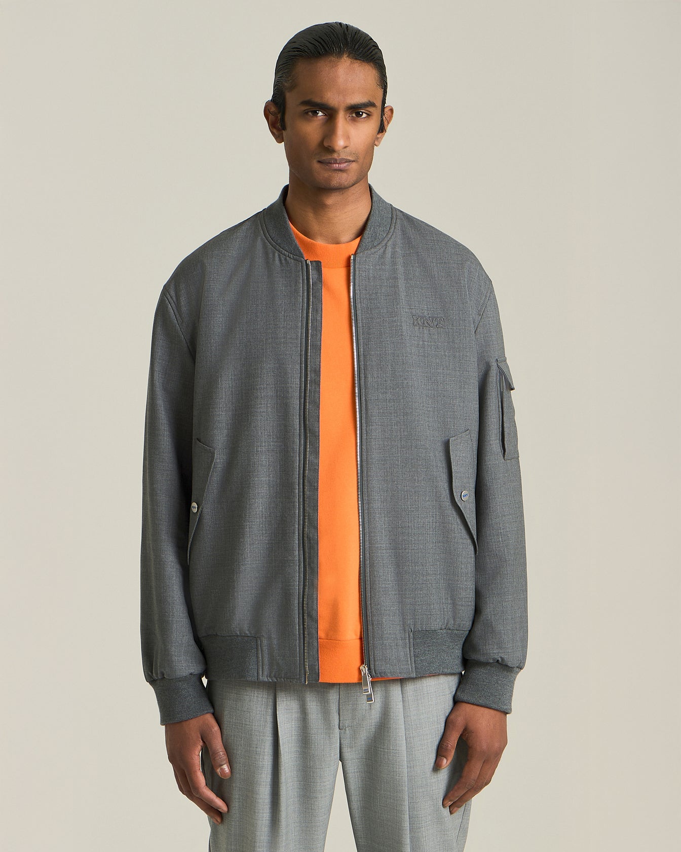 Kiton Outerwear KNT Woll Bomberjacke Reissverschluss
