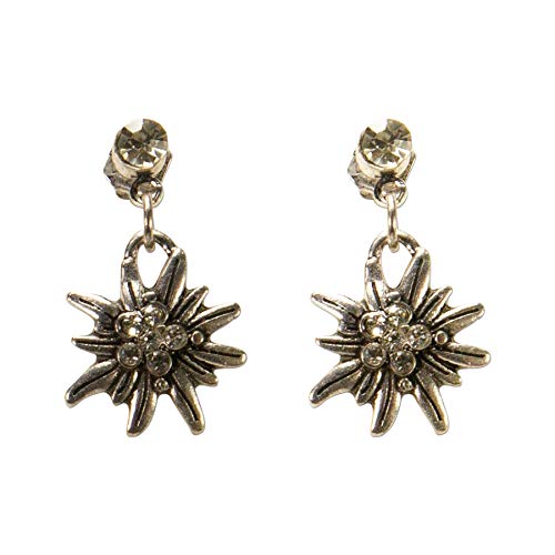 Alpenflüstern DAHEIM SET038 Trachtenset Perlen Strass-Edelweiss