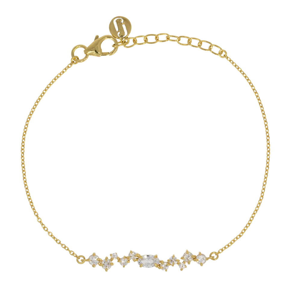 Juvelan Estelle Kristallarmband Zirkonia Silber 15 cm