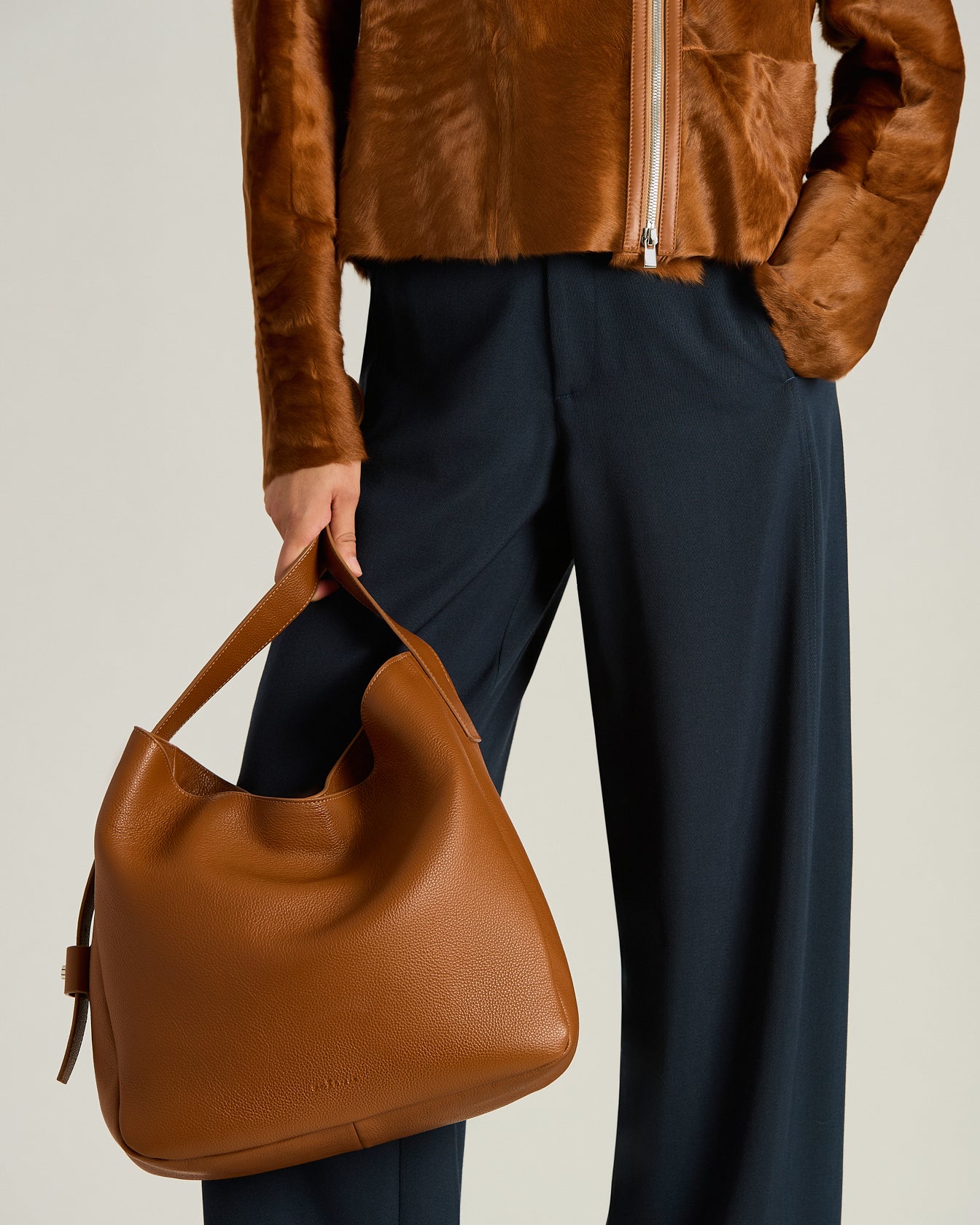 Kiton Abendtasche Kalbsleder Haselnussbraun Einheitsgr.
