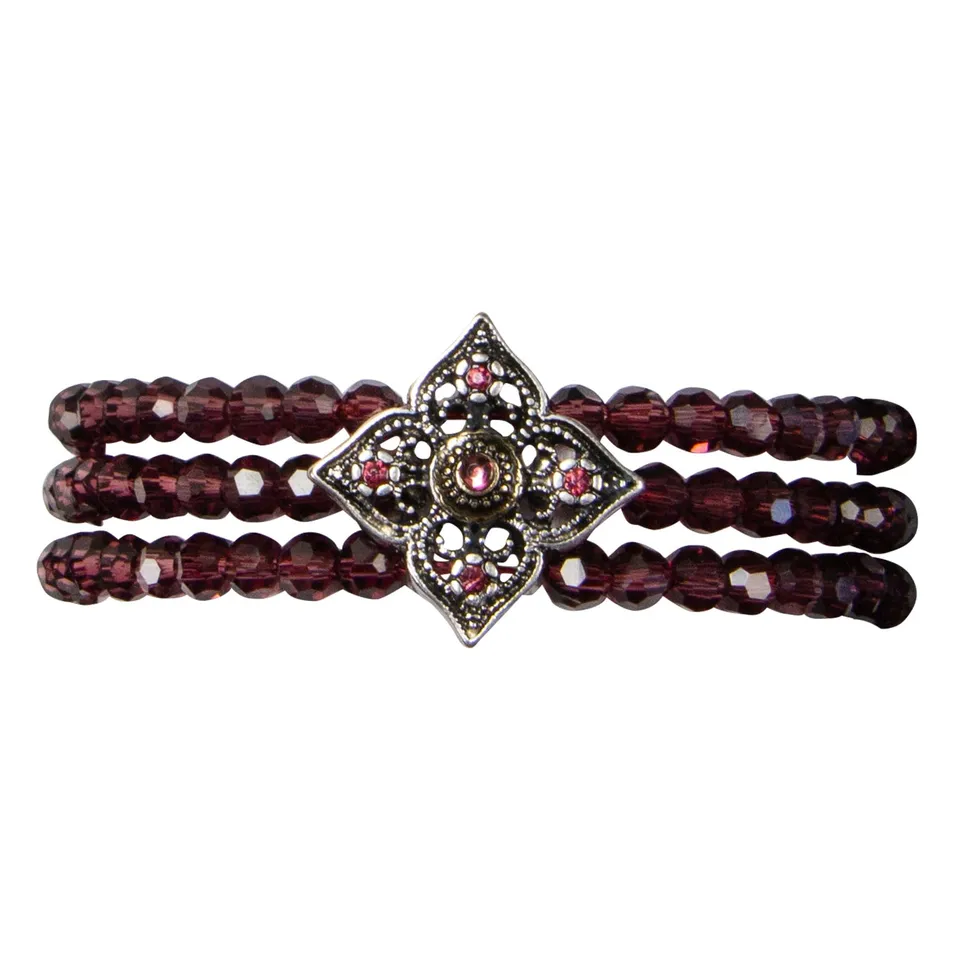 Alpenflüstern DAHEIM Louise DAB086 Perlenarmband beere 3-reihig