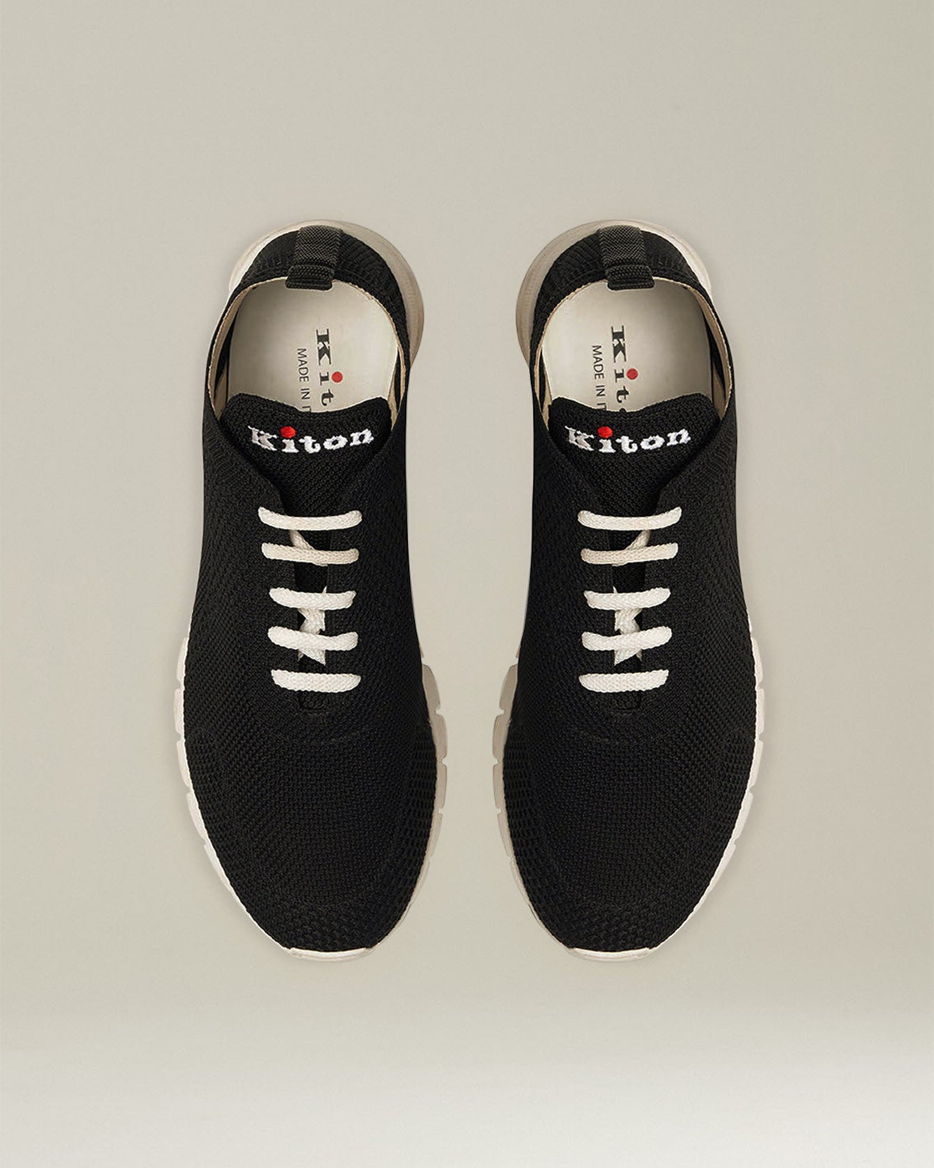 Kiton Shoes FIT IN MAGLIA Sneakers Baumwollstrick helle Sohle