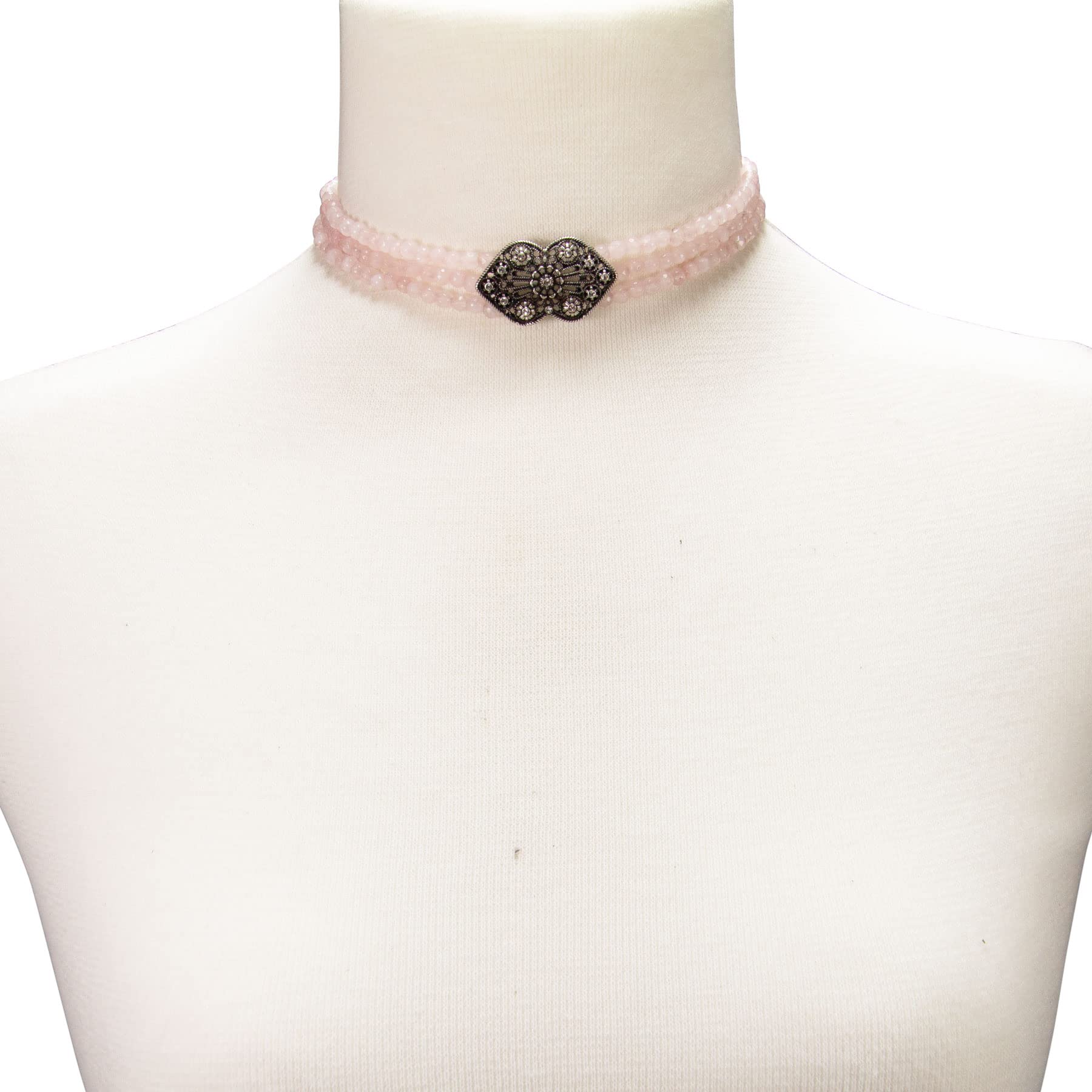 Alpenflüstern DAHEIM Lissy DHK317 Kropfkette rosa-rosé 3-reihig