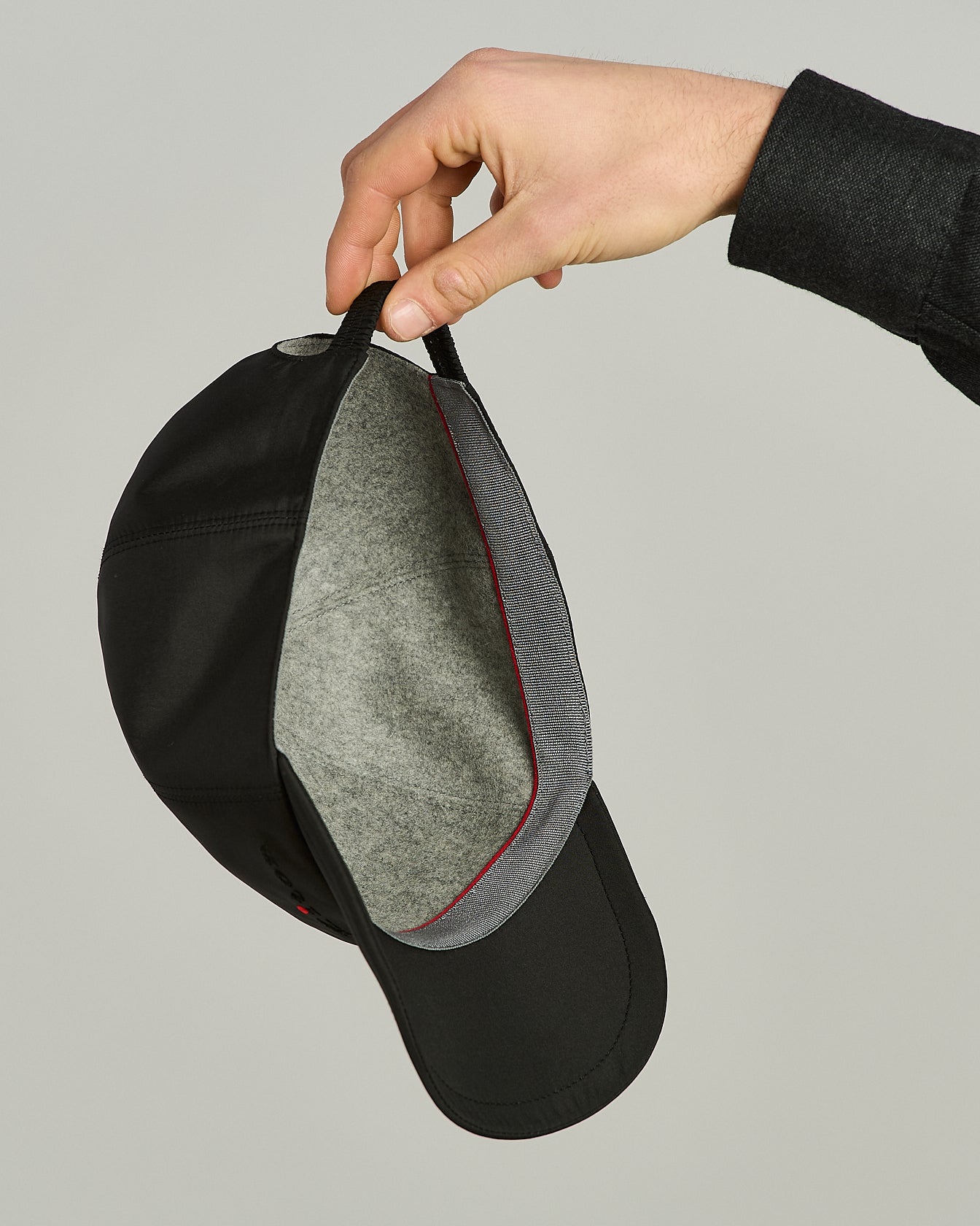 Kiton Baseballcap Schwarz Technical Stoff TU